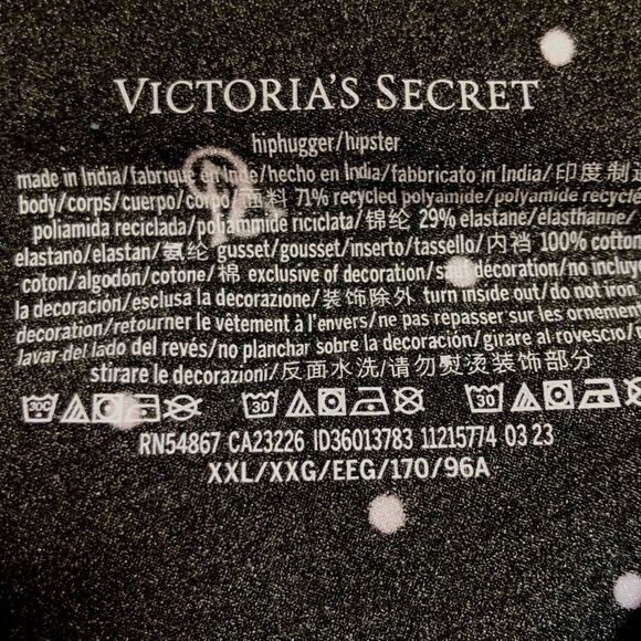 VICTORIA’S SECRET NWT L Sz XXL - 2-Pair Black Logo Hipster & Navy Cheeky Brief - Picture 8 of 15